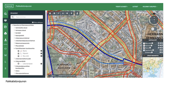 Paikkatietovipunen, a GIS-tool and data platform, that is used by several stakeholders.